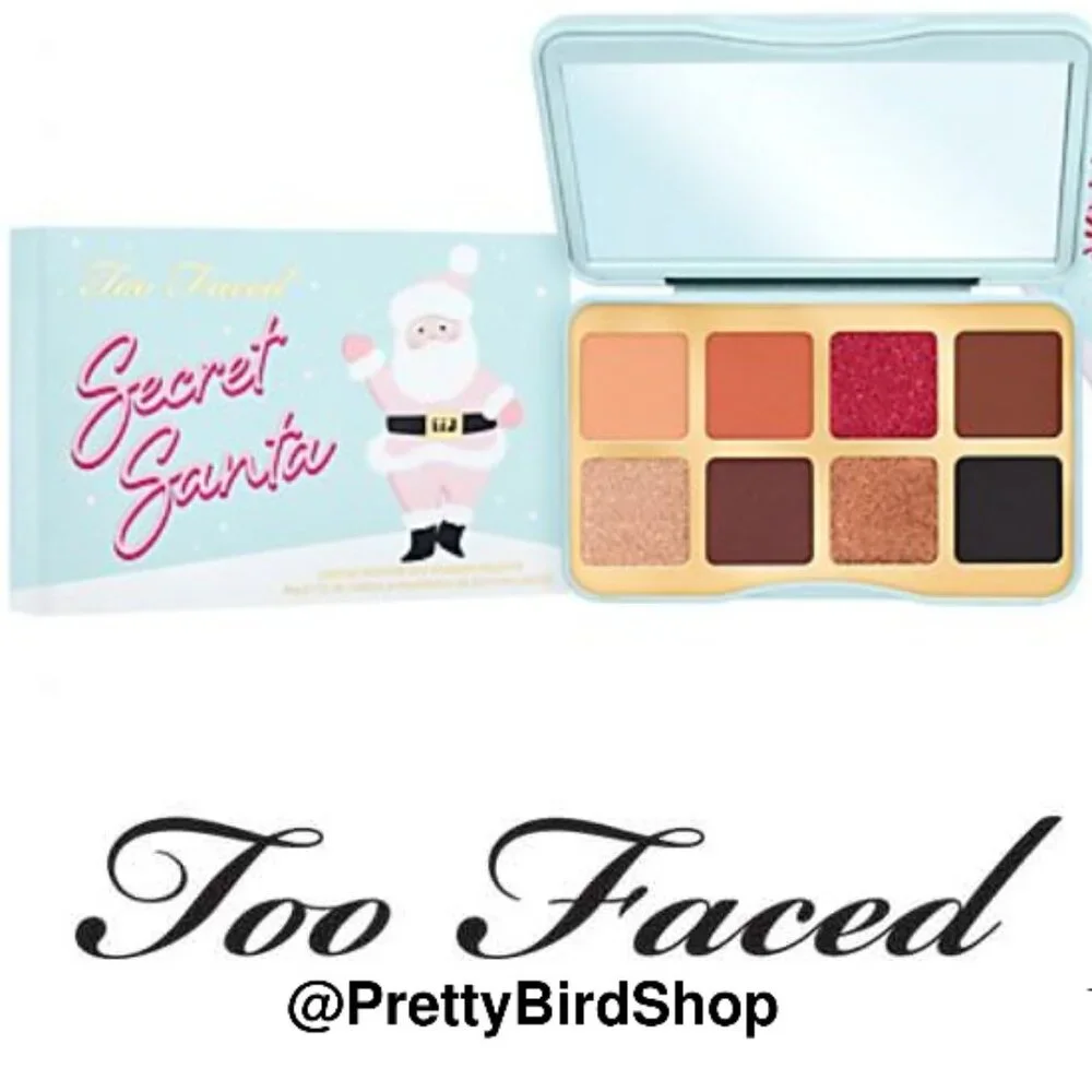 Too Faced palette 8 eye shadows Secret Santa NIB neutral Limited Edition gift